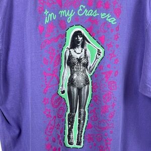 Taylor Swift In My Eras Era Taylor Fest Short Sleeve Tee Shirt Womens Size 2XL
